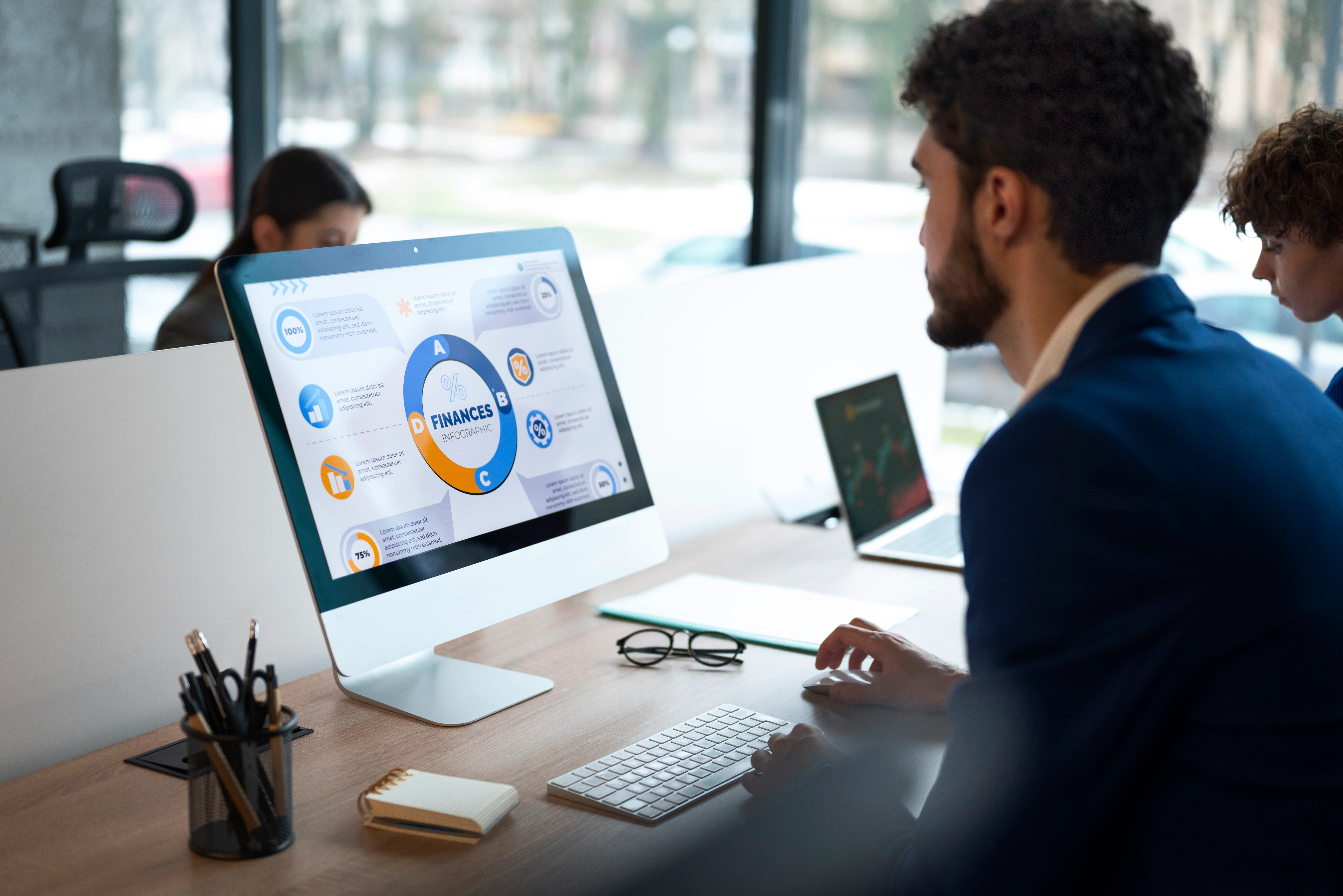 Team analyzing Tableau business intelligence dashboards